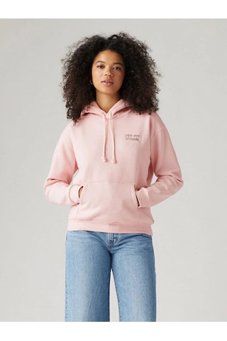 Levi's Günlük Kapüşonlu Mercan Pembesi Kadın Sweatshirt - 001u6-0006-5061 Pembe