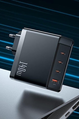 140w Gan Pd Hızlı Şarj Adaptörü 1xusb 3xtype-c Laptop Ve