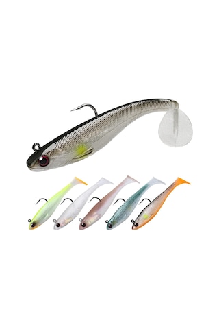 Valkyrie 5 Adet 9cm 12gr Yumuşak Silikon 3d Balık Sahte Olta Yem Seti Wobbler Levrek Yemi