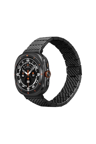Pitaka Modern Serisi Karbon Fiber Galaxy Uyumlu Watch Ultra 47mm Kordon Black-grey Twill