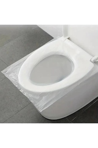 Hijyenik Tek Kullanımlık Klozet Kapağı Poşeti 200 Adet Şeffaf