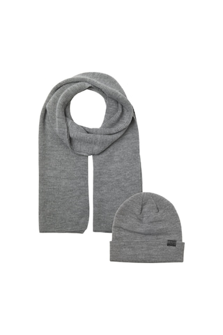 Jack & Jones Jacjolly Knıt Gıftbox Erkek Gri Atkı Bere Eldiven - 12163827