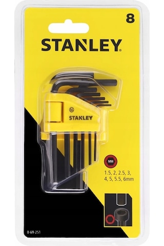 Stanley 0-69-251 Allen Anahtar Takımı 8 Parça