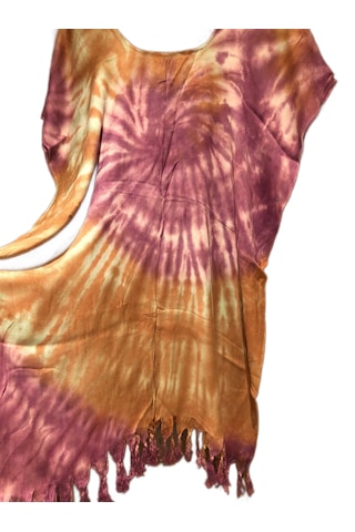 Azrua Batik Şal Elbise, Mükemmel Incelikte,Batik Elbise Çok Renkli