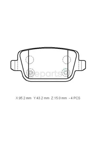 Arka Fren Balatası 2.0/2.5 Tdci Disk 95,2x43,2x15 Bramax Ford Kuga - 2008-2012