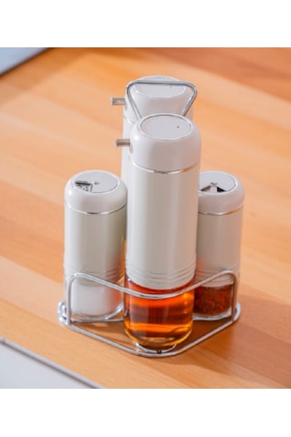 Acar Orion 5 Parça Cam Yağlık Sirkelik Ve Baharat Takımı 7830