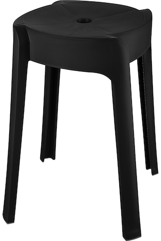 Plastik Kaymaz Tabure Siyah