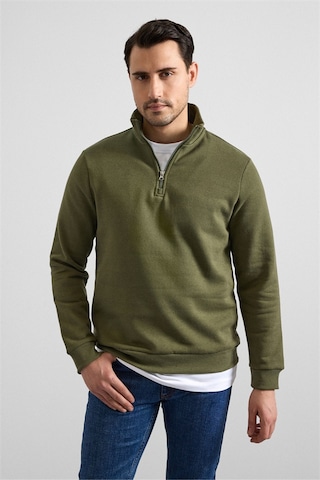 Süvari Haki Regular Düz Yarım Balıkçı Yaka Sweatshirt Ssw2013700001-yh1 Haki