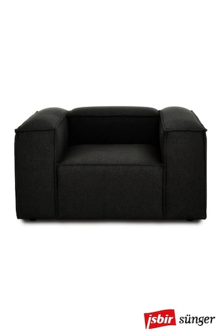 Mode Soft Berjer 27 Koyu Antrasit Keten Kumaş İşbir Sünger Siyah