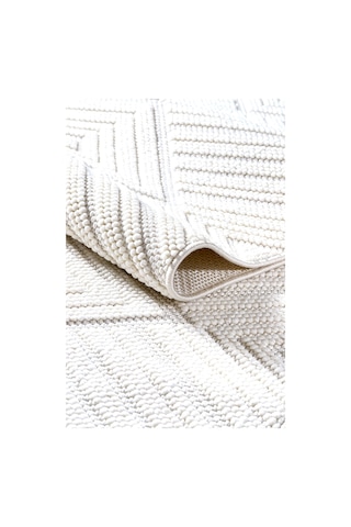 Ametist 4063 Krem Mikro Polyester İskandinav Tarzı Bukle Halı Krem