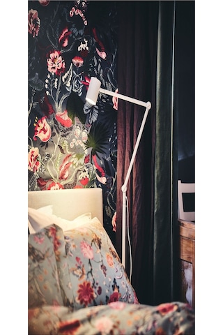 Ikea Beyaz Zarif Yer Ve Okuma Lambası Lambader Beyaz