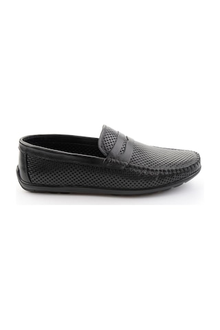 Siyah Hakiki Deri Erkek Loafer Ayakkabı E01697033003 Siyah