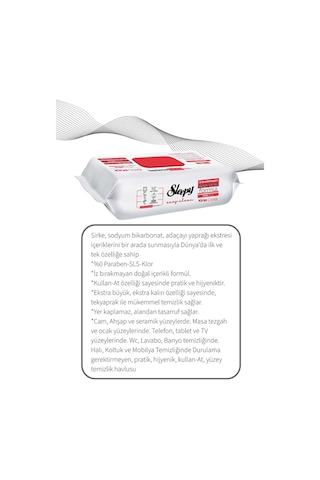 Sleepy Easy Clean Kiraz Çiçeği Yüzey Temizlik Havlusu 100' Lü X3 Tekli