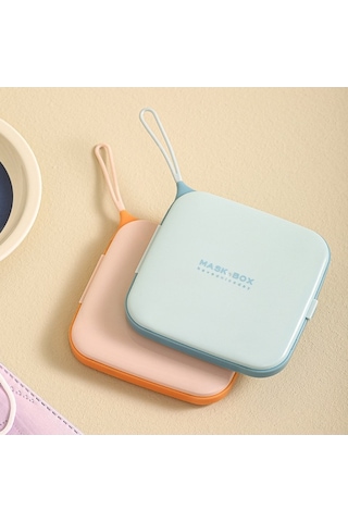 Dancemonkey 5'li Taşınabilir Masak Saklama Kutusu - Pp Plastik, Hafif Kullanımı, Çeşitli Maskeler İçin Gök Mavisi Gök Mavisi