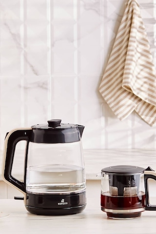 Karaca Glass Tea Xl 2 In 1 Cam Su Isıtıcı & Çay Makinesi