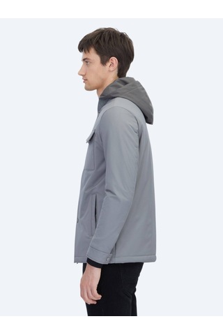Kip Gri Regular Fit Micro Jel Elyaflı Spor Ceket Gri