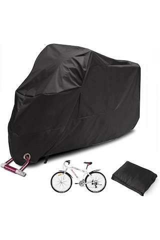 Bisiklet Brandası Su Geçirmez Bisiklet Koruma Bisiklet Örtüsü Siy