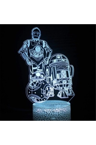 Fastbuy De Beers Anime Yoda Bebek 3d Lamba Led Gece Lambası Renk Değiştiren Çocuk Yatak Odası Manga Groot Masa Lambası 9xp24v Bej