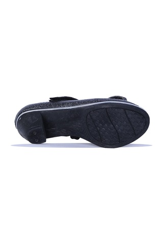 Alens Lunedi Platin Simli 4cm Topuklu Kız Çocuk Ayakkabı Platin