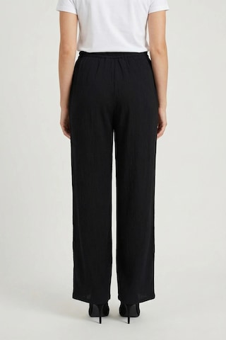 Only Onlnele Wide Leg Geniş Paça Belden Bağlamalı Pantolon Bayan Pantolon 15370054 Siyah