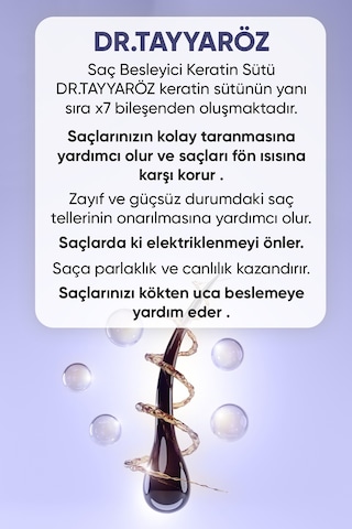 Dr. Tayyaröz X7 Bileşen Saç Besleyici Keratin Sütü 100 ML