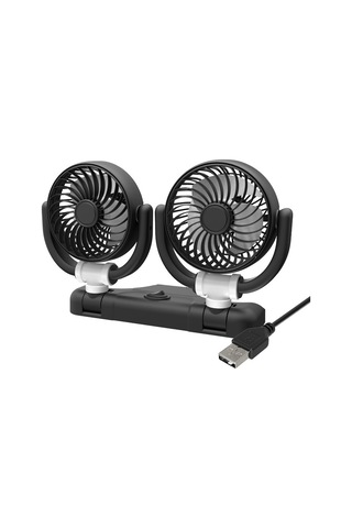 Suıtu Araba Katlanabilir Soğutma Fanı Otomobil Yaz Sıcaklığı Azaltma Fanı, Model: Çift 5v Usb Enerjili