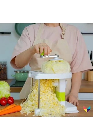 Jian Fan El Krank Rende Mutfakçok Fonksiyonlu Sebze Kesici Beyaz