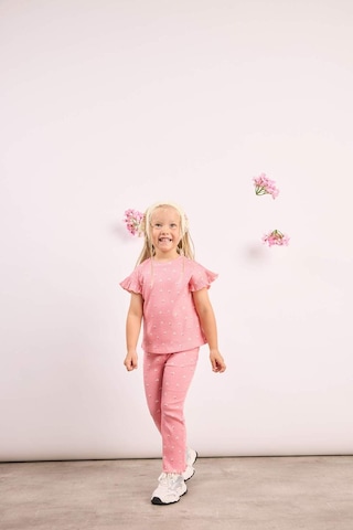 Defacto Çiçekli Fitilli 2li Mercan Takım Kız Bebek I0771a526aupn634 Pembe-pn634