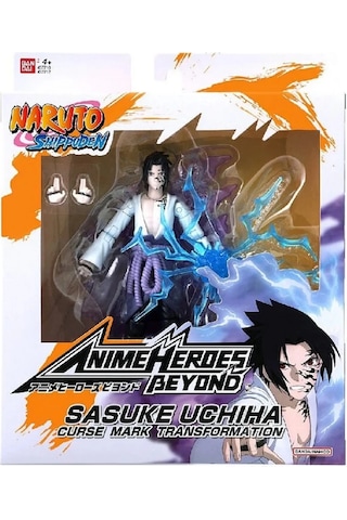 Mey İthalat Anime Heroes Naruto Sasuke Uchiha Figür Ve Aesuar Seti 16 Cm