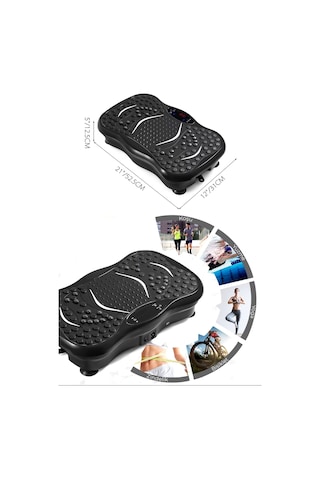 Relax Vibro Vibration Plate Egzersiz Ve Titreşimli Basen Karın Kol Bacak Spor Aleti Siyah