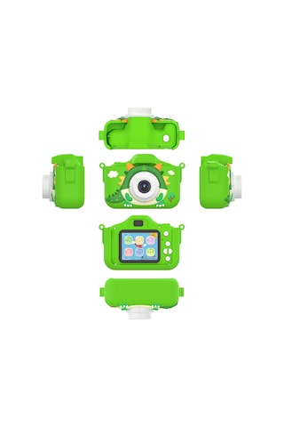 Springsun Çocuklar İçin Yeşil Dijital Kamera - 48mp Çift Kameralı, 1080p Video, 2.0" Ips Ekran, Oyun Ve Müzik Çalma, 32gb Hafıza Kartı İle