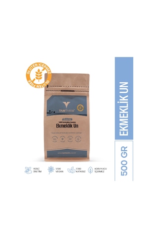 Tam Tarım Glutensiz %100 Tam Çiğ Karabuğday Unundan Ekmeklik Un 500 G