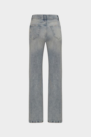 Açelyaokcu High Waist Kar Yıkama Straight Likralı Kadın Jean Pantolon Bej