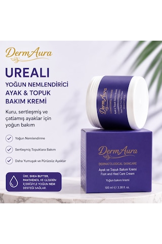 Dermaura Urealı Yoğun Nemlendirici Ayak Ve Topuk Bakım Kremi 100 Ml