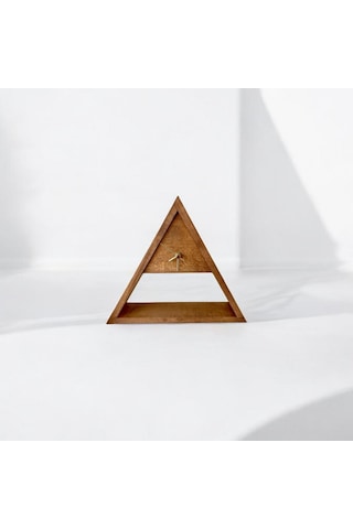 El Yapımı Ihlamur Ağacı Ahşap Duvar Saati & Masa Saati Kahverengi