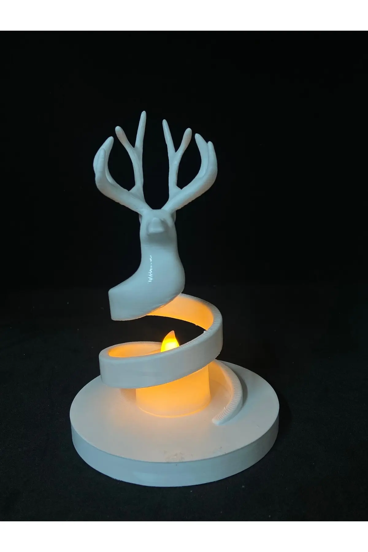 Printlab3d-spiral Geyik Mumluk Beyaz