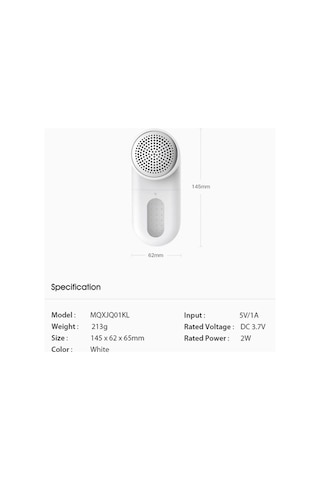 Bosphorusboutique02 Xiaomi Mijia Beyaz Kumaş Tüy Temizleyici - Yün, Pashmina, İpek İçin Ev Gereci Beyaz