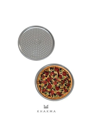 Delikli Pizza Tepsisi Lahmacun Pide Tepsisi 32cm Metal