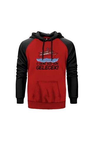 O Gemi Bir Gün Gelecek Gri Renk Reglan Kol Sweatshirt