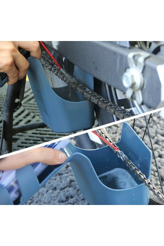 Monyee Motosiklet Bisiklet Zincir Temizleme Aleti: Yağlı Kirlik Saklama Kutusu Ve Zincir Fırçası İle Spreyi Engelleme