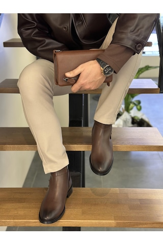 Lfr-p8001 Derı Merdane Deri Bot Kahve Kahve Kahverengi