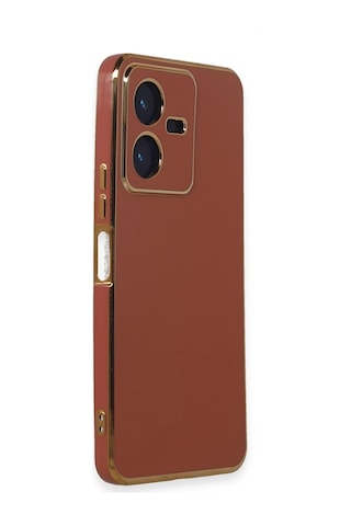 Gld-spt- Newface Vivo Y22 2022 Kılıf Volet Silikon - Kırmızı