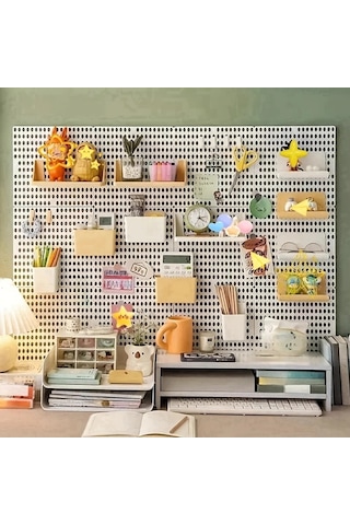 Topshop1 11 Parça Siyah Taban Plakası Ve Beyaz Aksesuarlı Masaüstü Depolama Rafı Seti Öğrenci Yurdu Ev Mutfak Kullanımı