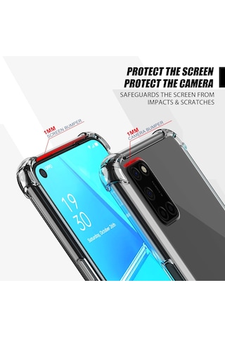 Oppo A72 Kilif Köse Korumali Seffaf Silikon Kapak 469084340