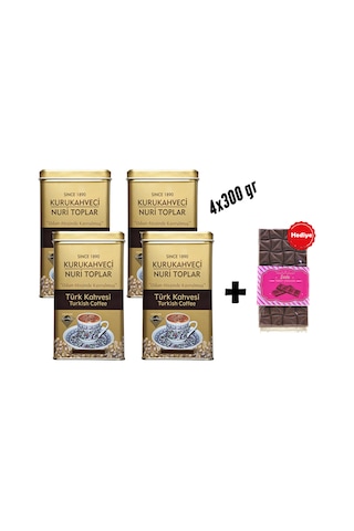 Nuri Toplar Teneke Kutuda Geleneksel Türk Kahvesi 1,2 KG Çikolata Hediyeli