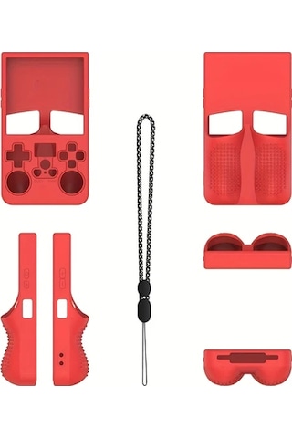 Elmpaly R36 Max Açık Kaynak Taşınabilir El Konsolu İçin Kırmızı Silikon Koruyucu Kılıf, Toz Geçirmez Ve Çizilmeye Dayanıklı