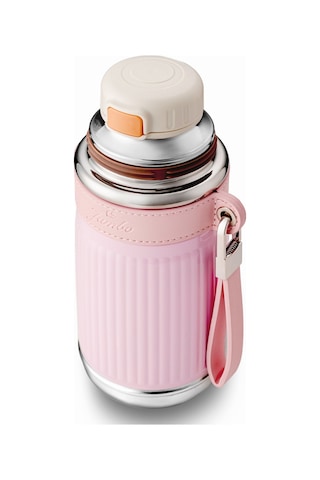 Jumbo Magic Pipetli Pembe Termos 650 Ml