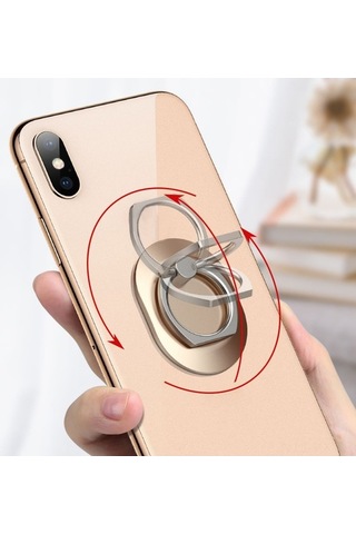 Fortunelane Üniversal Cep Telefonu Tutucu Ayağı: 360 Döner, 180 Çevirilebilir, Dayanıklı, Invisible Ultra İnce Beyaz Rengi