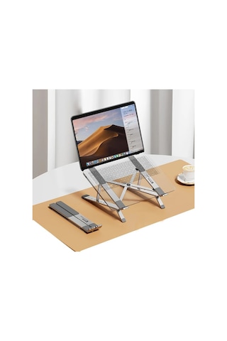 Ally Mc N3-2 Katlanabilir Alüminyum Masaüstü Laptop Standı Gri, 6 Kademeli, 17.6 İnç, 40 Kg Taşıma Kapasiteli - Mh-hs7074063502