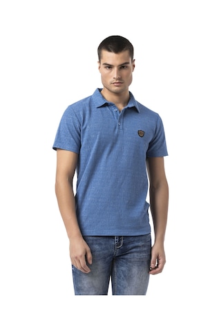 Cipo & Baxx Erkek Polo Yaka Regular Fit Kısa Kollu Pamuklu Tişört Ct825 Mavi